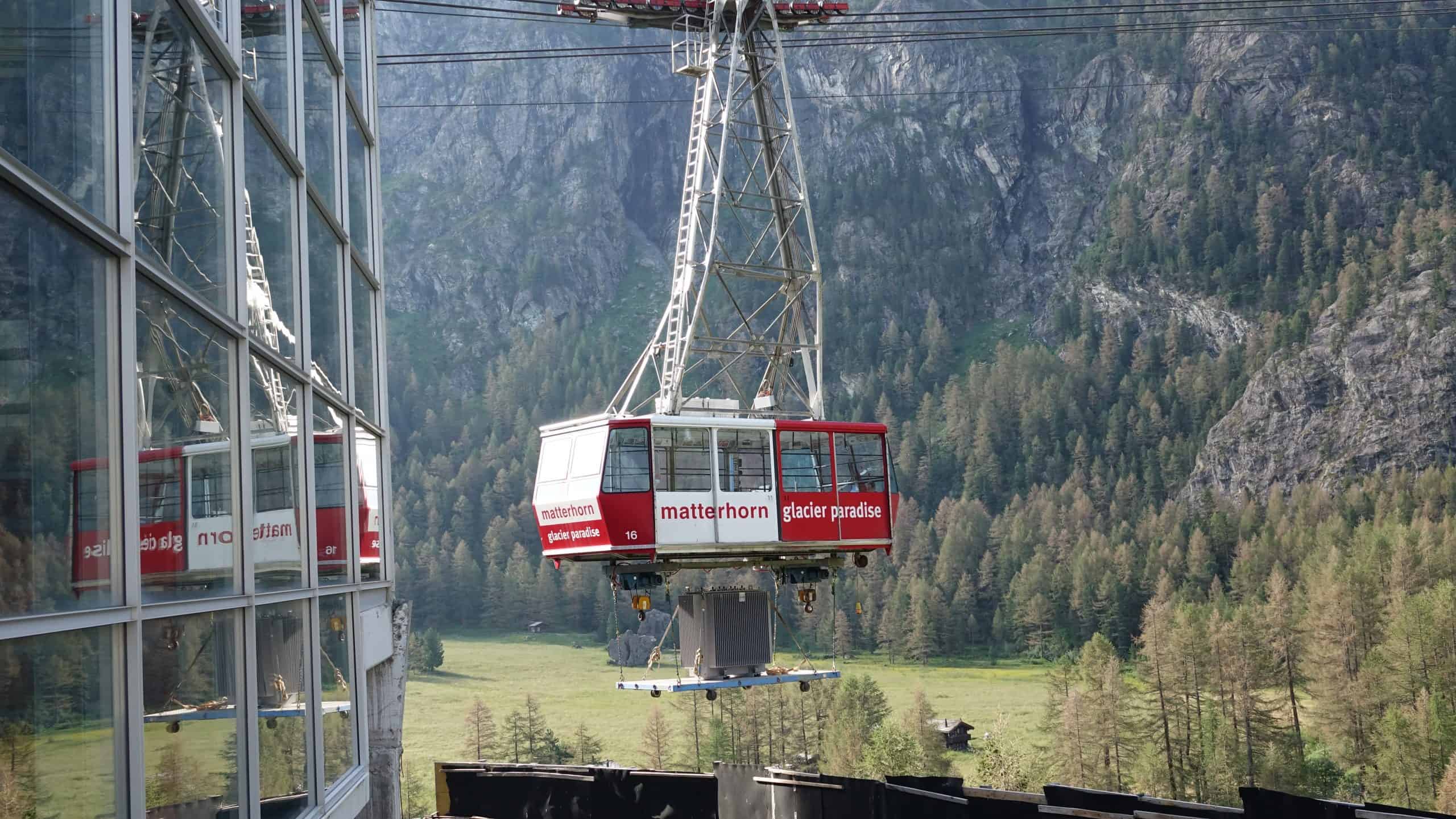 Cableway transformer transportation