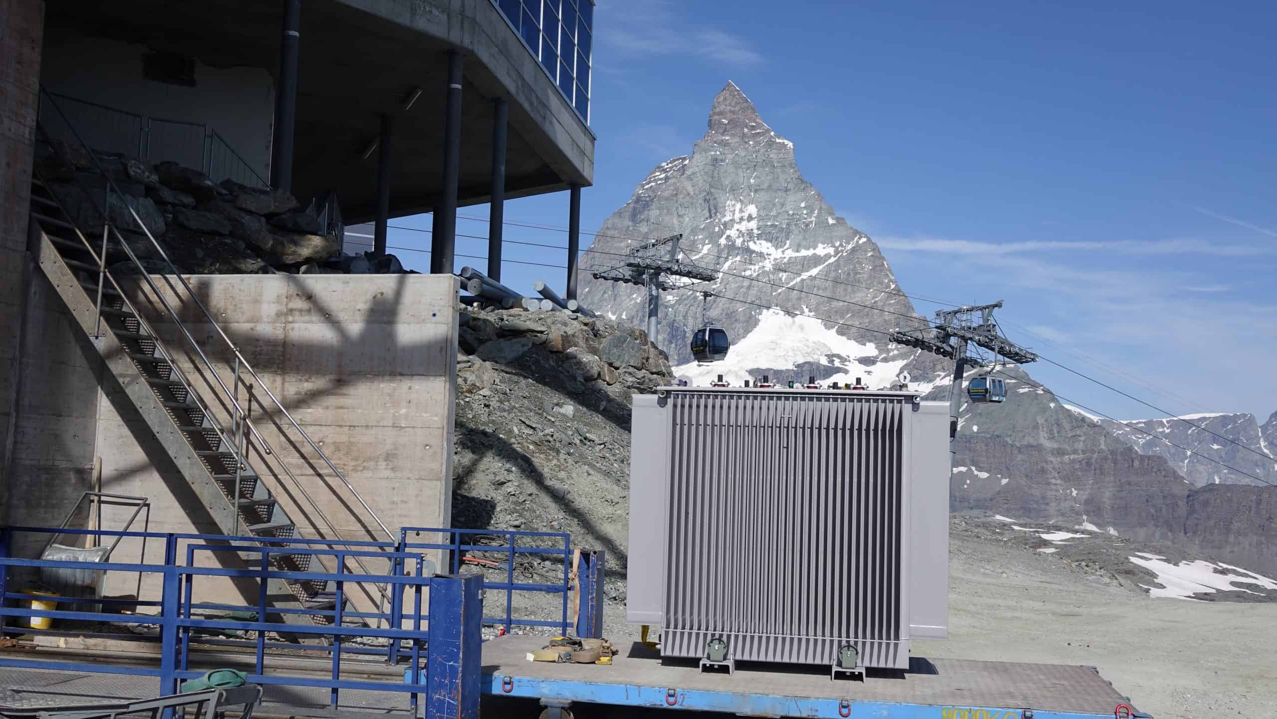 Transformer installation Matterhorn region Switzerland