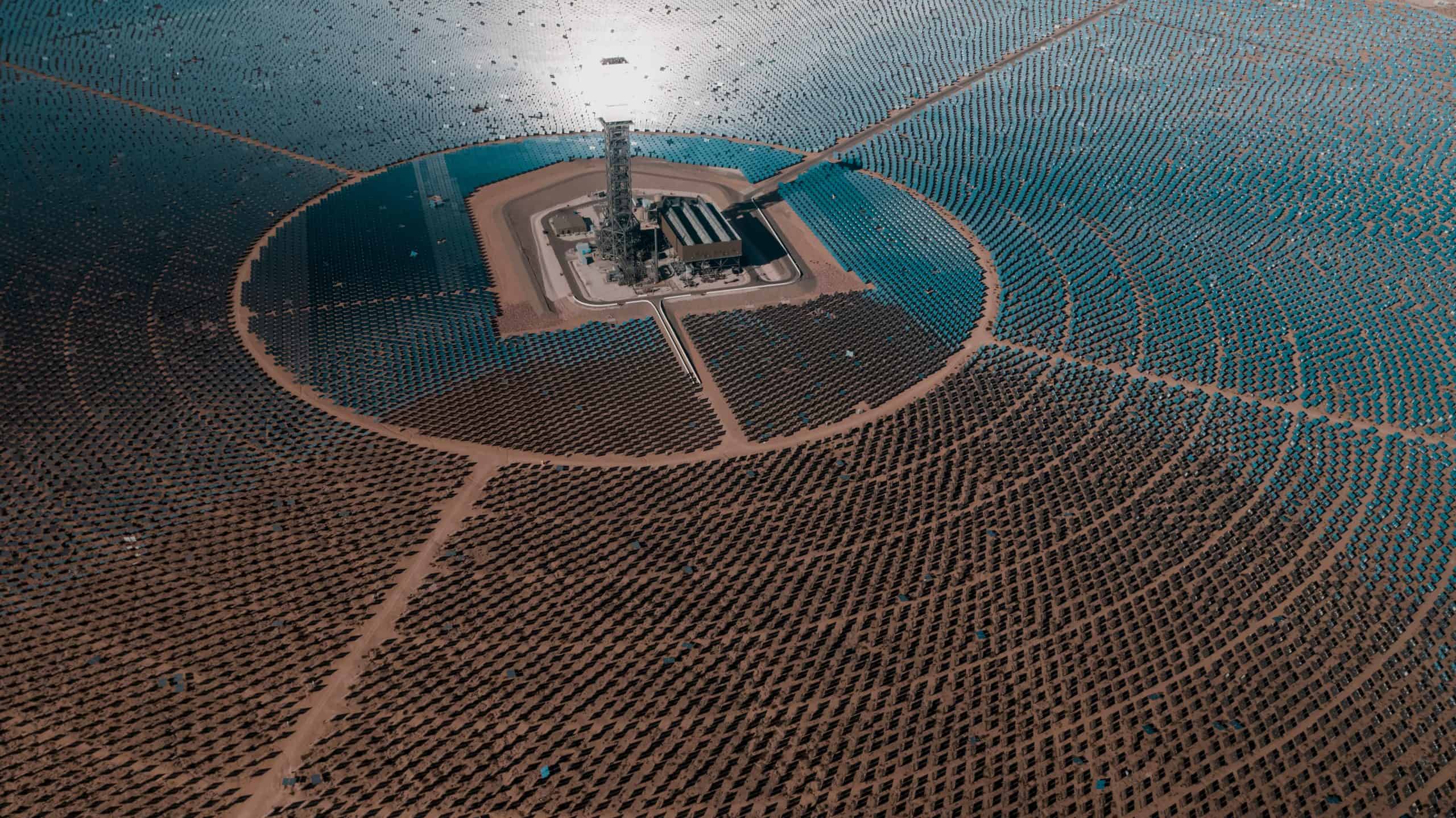 Solar panel field