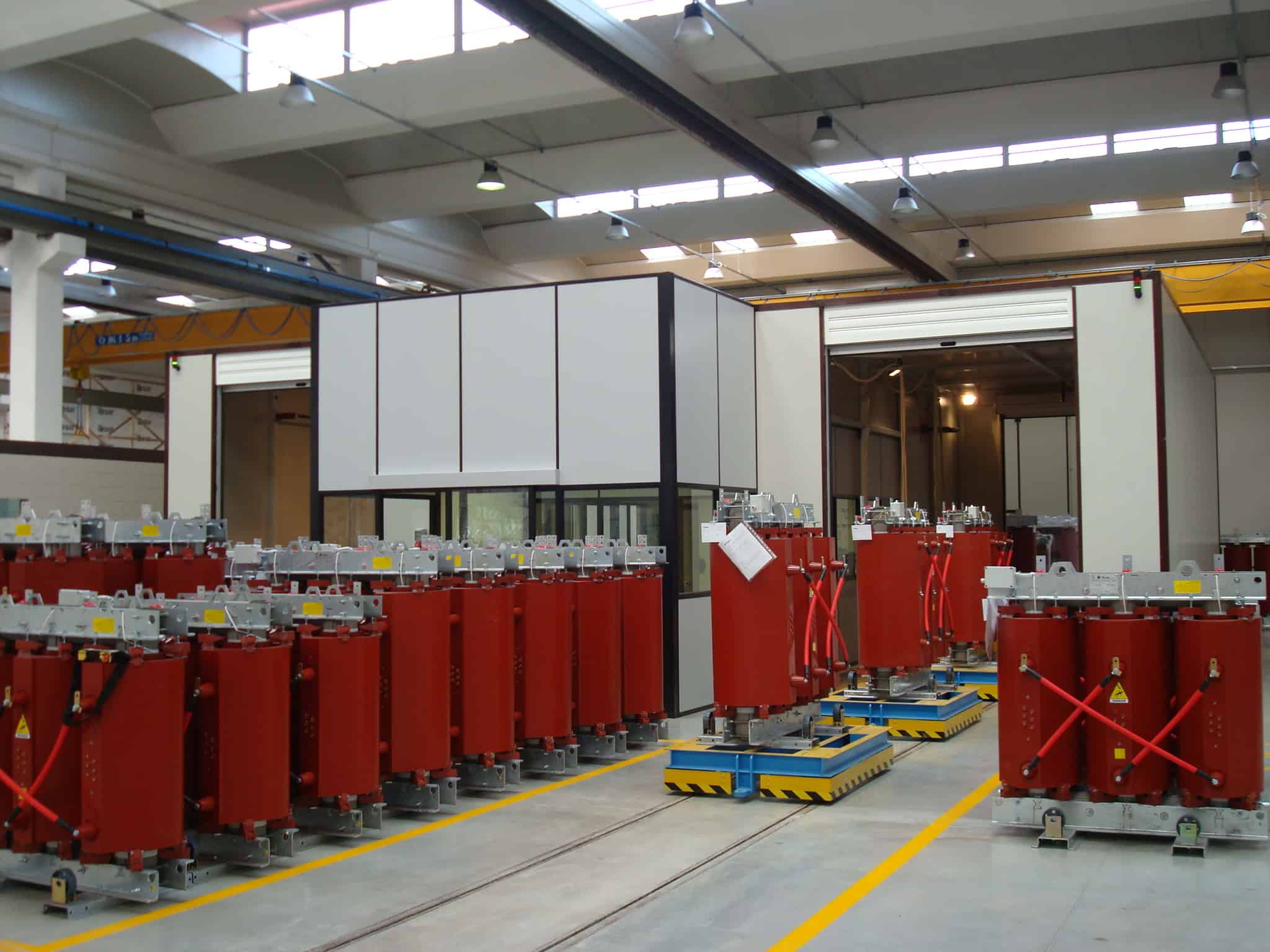 Testing room for cast resin transformers Testing room for cast resin transformers