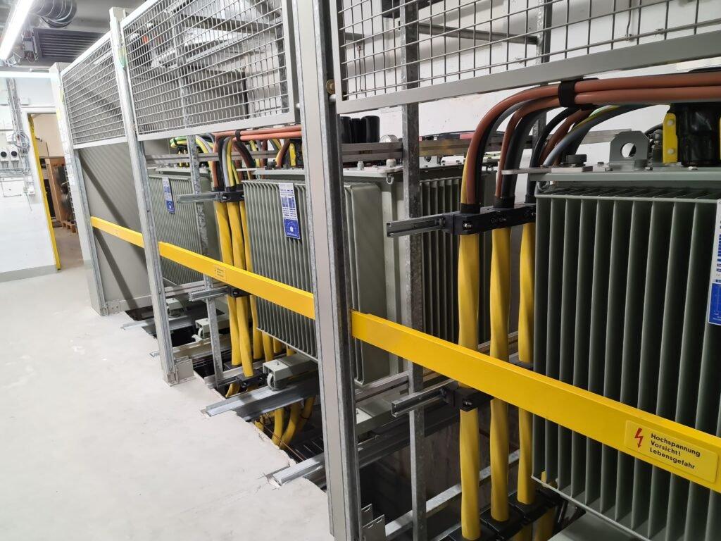 Two parallel connected transformers and one reserve transformer for Bruker Switzerland AG
