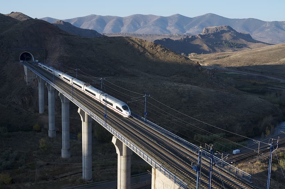 High-Speed Railway Line Madrid-Galicia in Spain